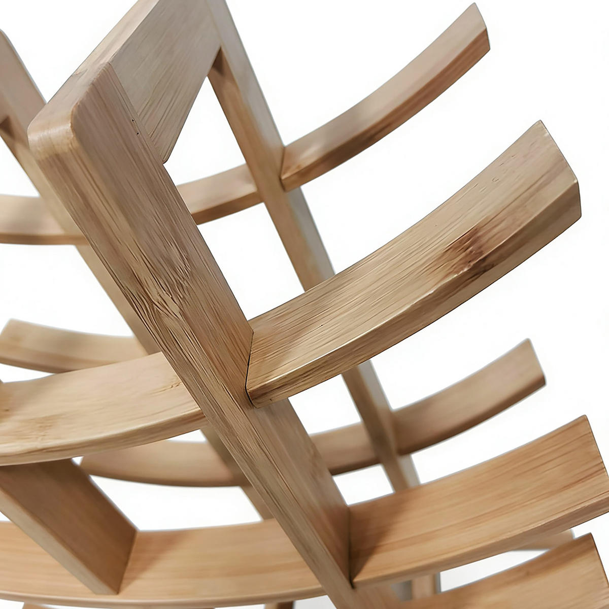 WEINREGAL - Hellbraun, Holz (30/14.5/41cm) - Relaxdays