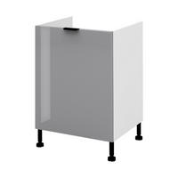 SPÜLENUNTERSCHRANK – 60 cm – DZ60 – Lunara – Grau Hochglanz - Grau, Holzwerkstoff (60/72/52cm) - hi-markt