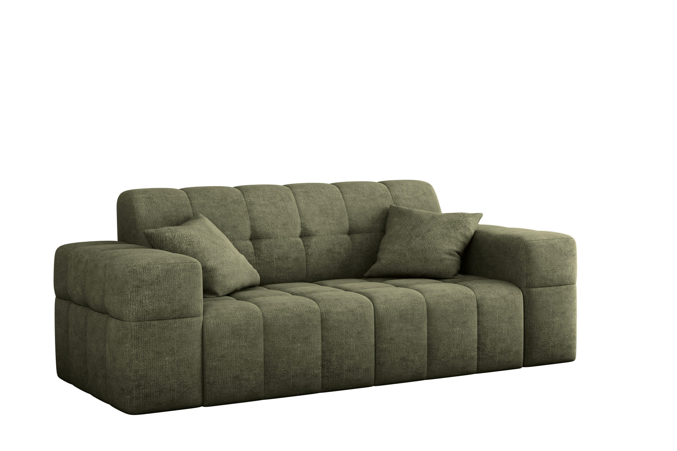 SOFA 2 Sitzer NIMES Stoff Perfect Harmony Grün - Grün, Holz/Kunststoff (183/82/92cm) - Kaiser Möbel
