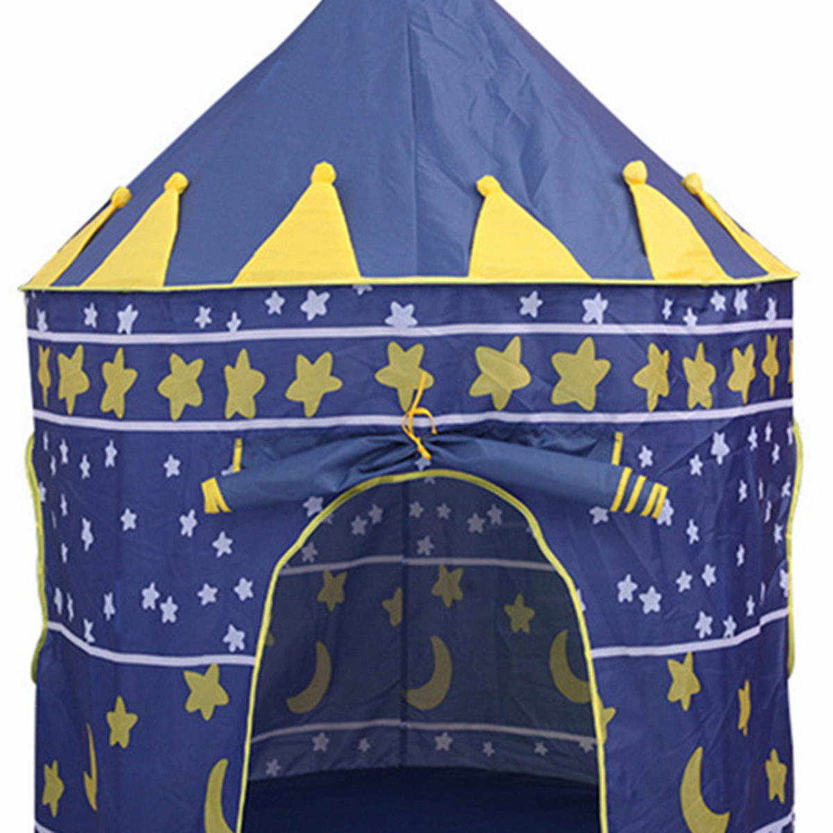 KINDERZELT 105/105/135 cm Faltbar Nachthimmel-Motiv Polyester Dunkelblau - Dunkelblau, Kunststoff (105/105cm) - Livingandhome