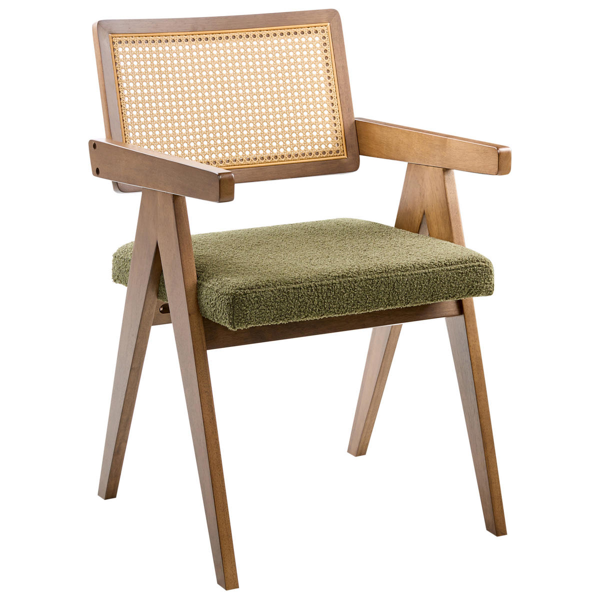 ESSZIMMERSTUHL 2er Set Holz Braun/Grün Ava - Braun/Grün, Holz (55/85/62cm) - Beliani