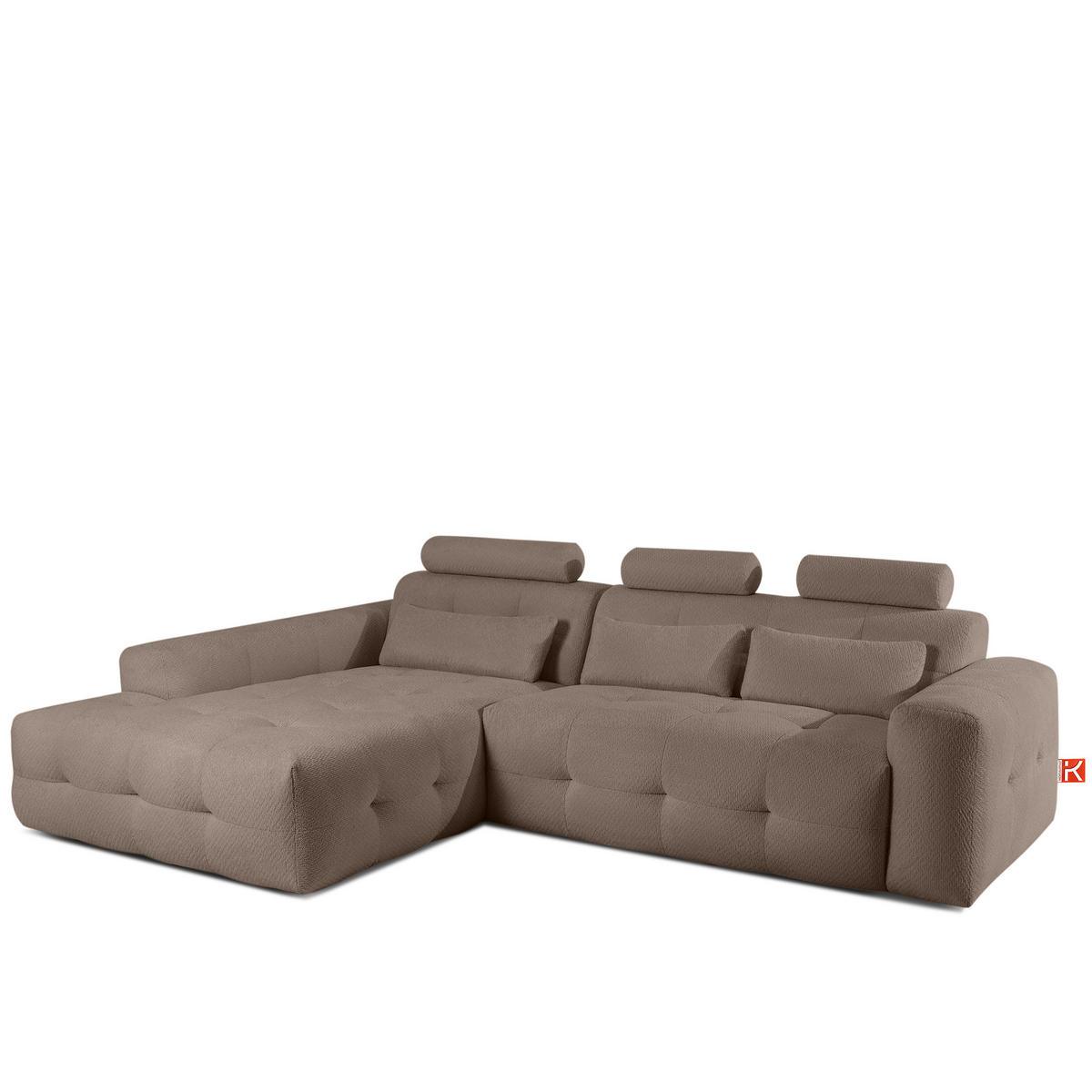 ECKSOFA LINKS ALIGRA, Braun - Braun, Holz/Holzwerkstoff (290/191cm) - KONSIMO®