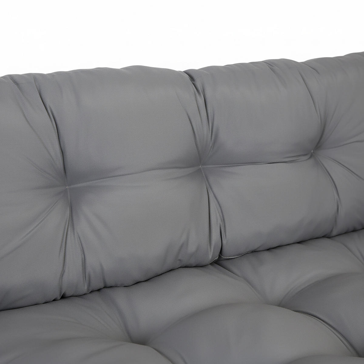 BLAZINE-SET za palete - siva, umetna masa/tekstil (80/12/120cm) - Relaxdays