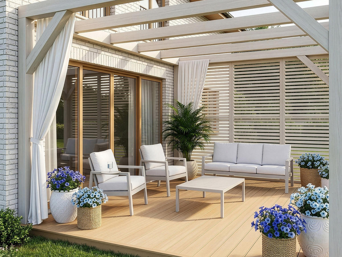 GARTENMÖBEL-SET mit 1 Dreisitzer-Sofa. 2 Einzelstühlen und 1 Couchtisch. Creme & Beige - Beige, Metall - Home Collective