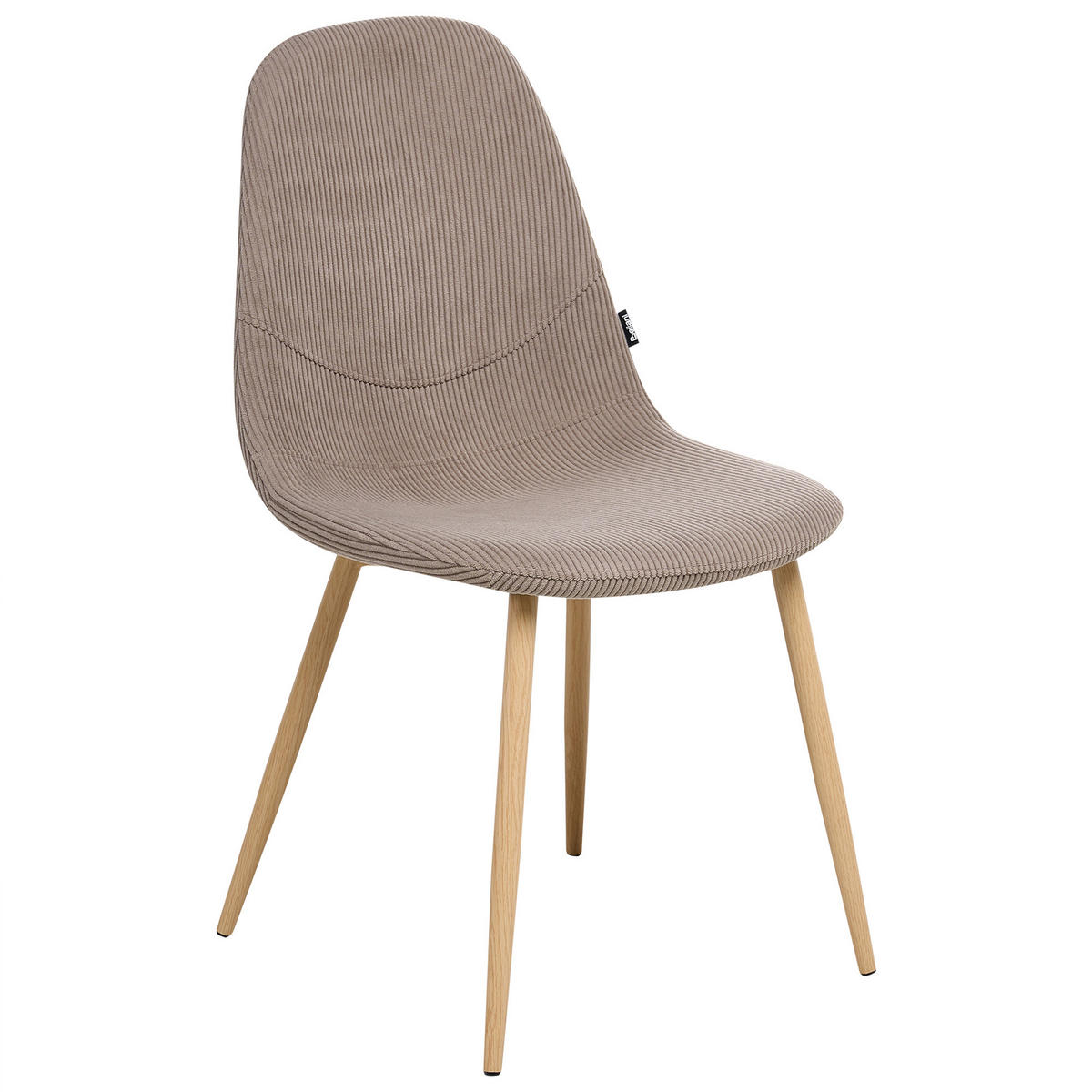 JÍDELNÍ ŽIDLE sada 2 ks Béžová Hilden - hnědá/šedohnědá, textil (43/84/52cm) - Beliani