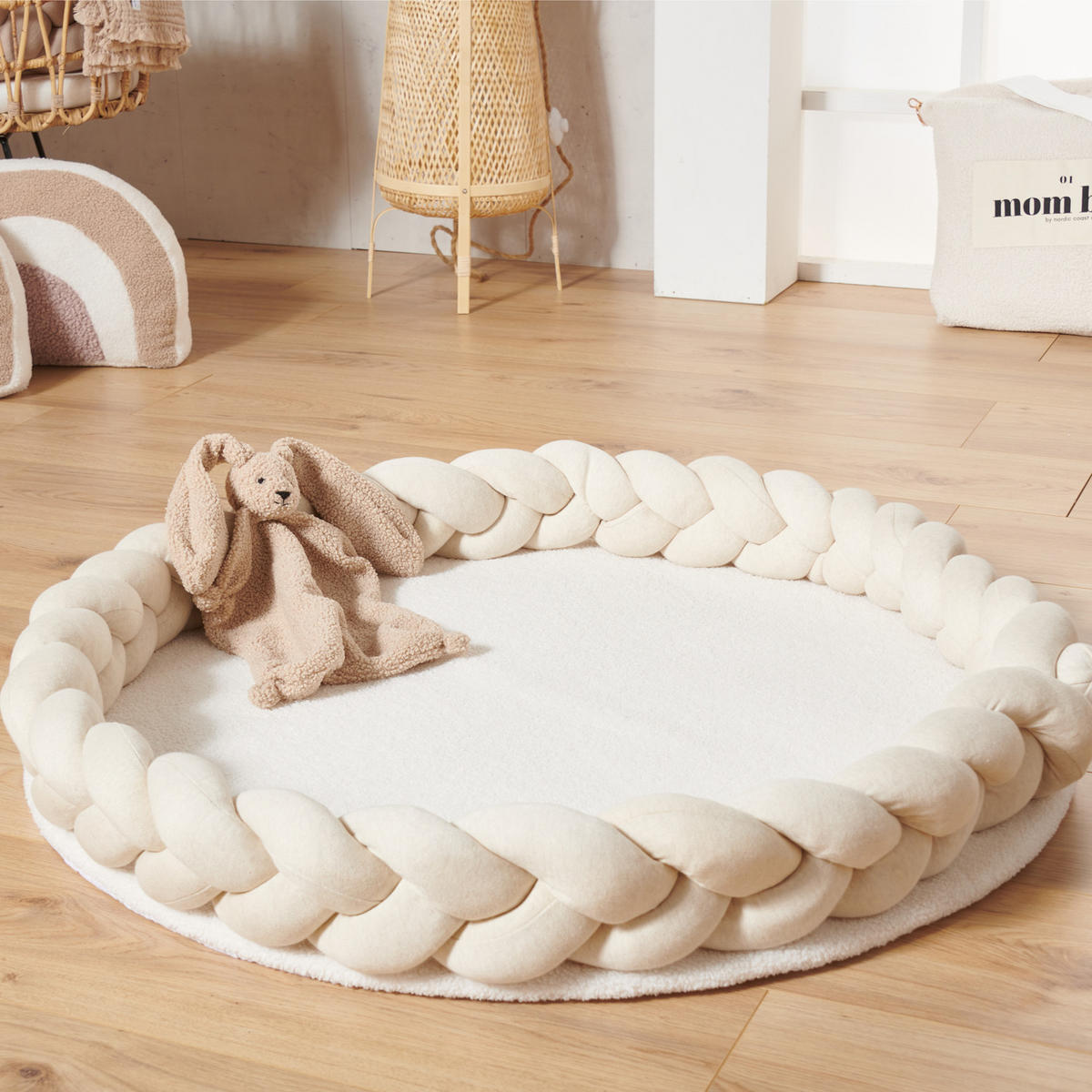 KRABBELDECKE Kinderteppich Teddy 2 in 1 - Naturfarben, Textil (100/100cm) - nordic coast company