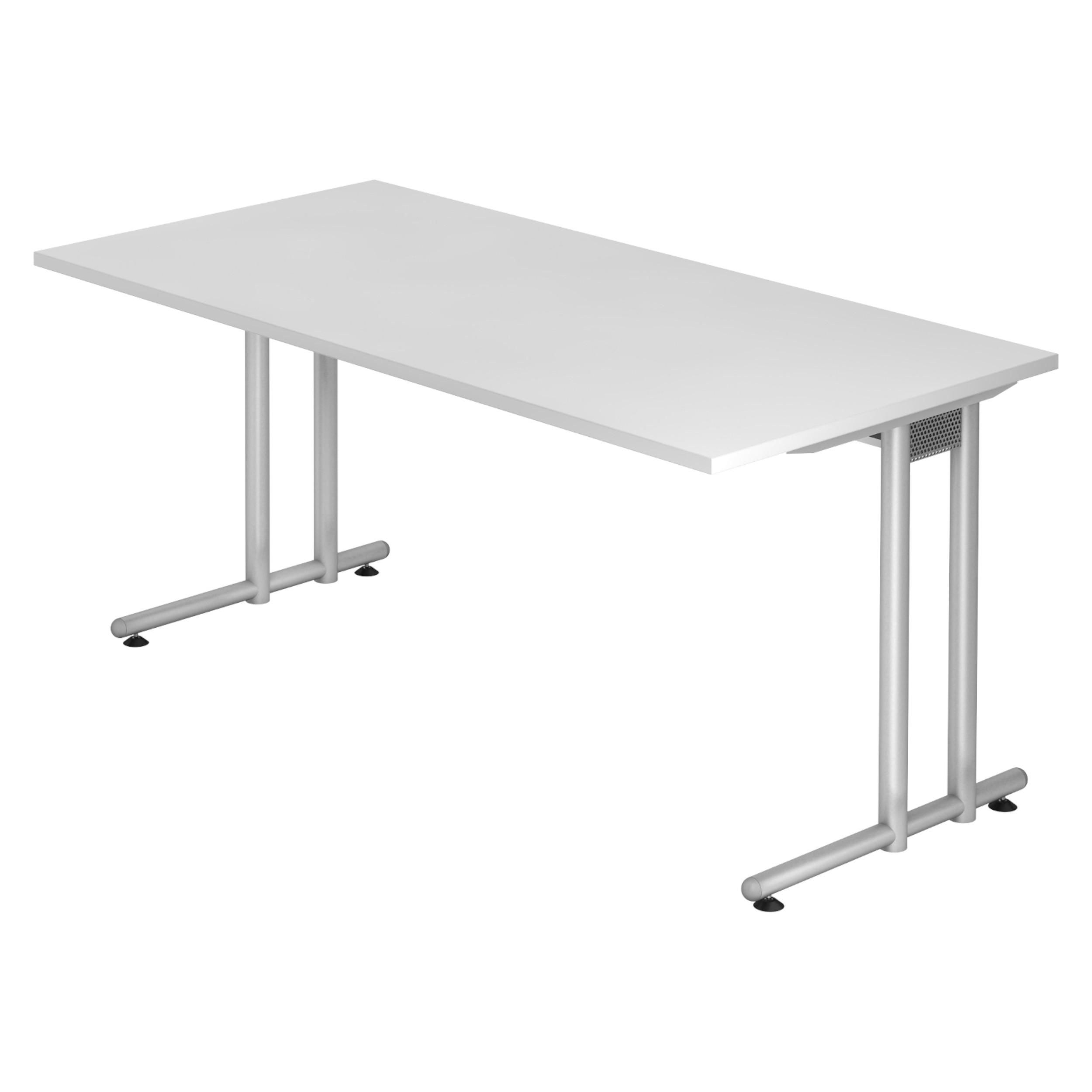 SCHREIBTISCH Serie-N 80/160/72 cm in Weiß - Weiß, Holzwerkstoff (80/160/72cm) - bümö