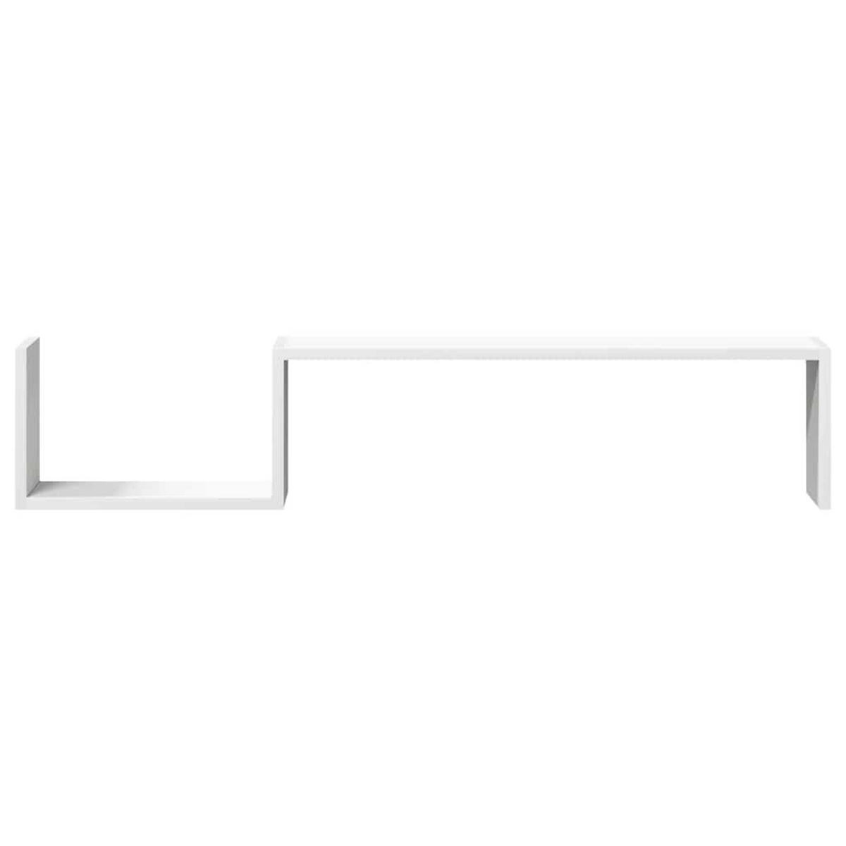 WANDREGALESET 2-tlg. 100/15/20 cm aus Holzwerkstoff Weiss - Weiß, Holz (100/20/15cm) - vidaXL