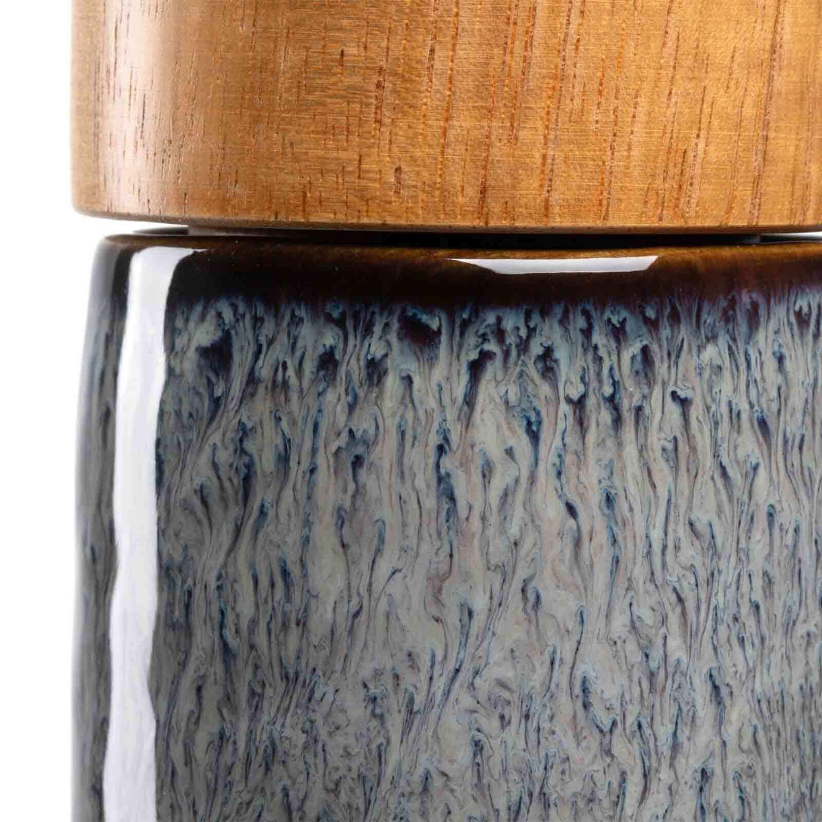 GEWÜRZMÜHLE MATERA anthrazit 17 cm - Anthrazit, Keramik/Holz (5.3/17.3/5.3cm) - Leonardo Living