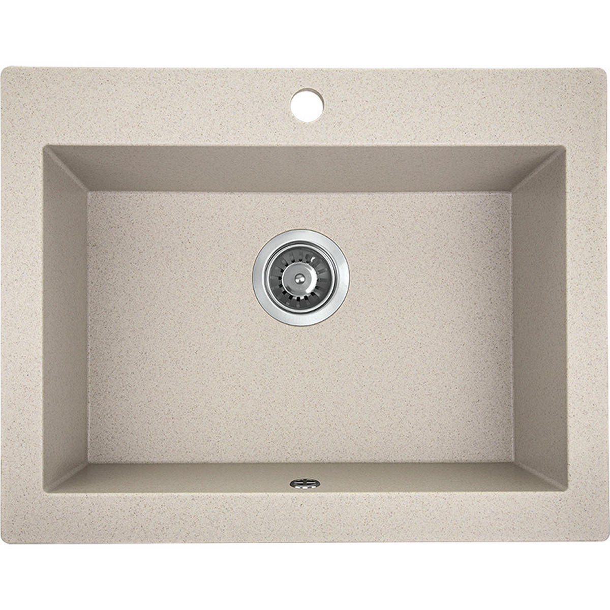 EINBAUSPÜLE Komodo Beige, Einzelbecken, 49/58/22,1 cm - Beige, Stein (49/22.1/58cm) - bad land