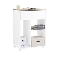 ROLLCONTAINER Weiß-Natur - Weiß, Holzwerkstoff (63/88/42cm) - SoBuy
