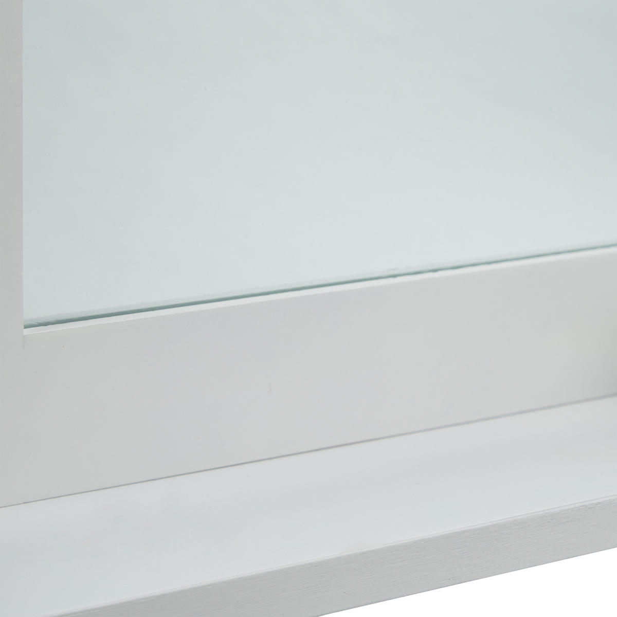 WANDSPIEGEL - Silberfarben, Glas/Holz (56/68/10cm) - Relaxdays