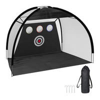 GOLF Übungsnetz - Schwarz, Kunststoff/Textil (300/170cm) - Relaxdays