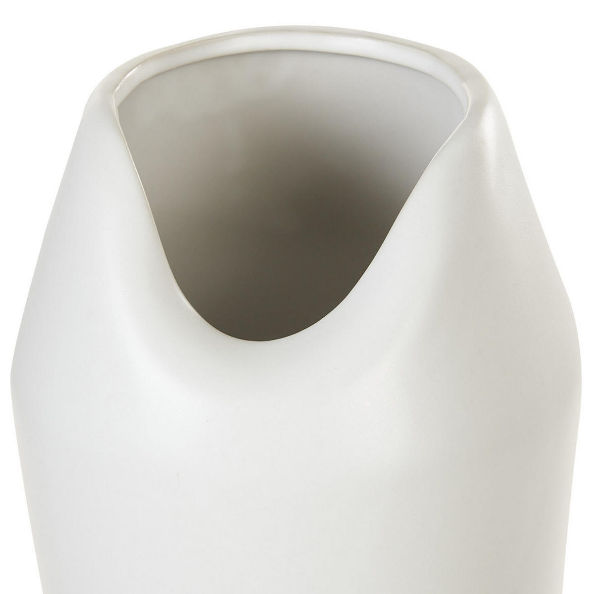DEKOVASE Steinzeug weiß Apamea - Weiß, Stein (33cm) - Beliani