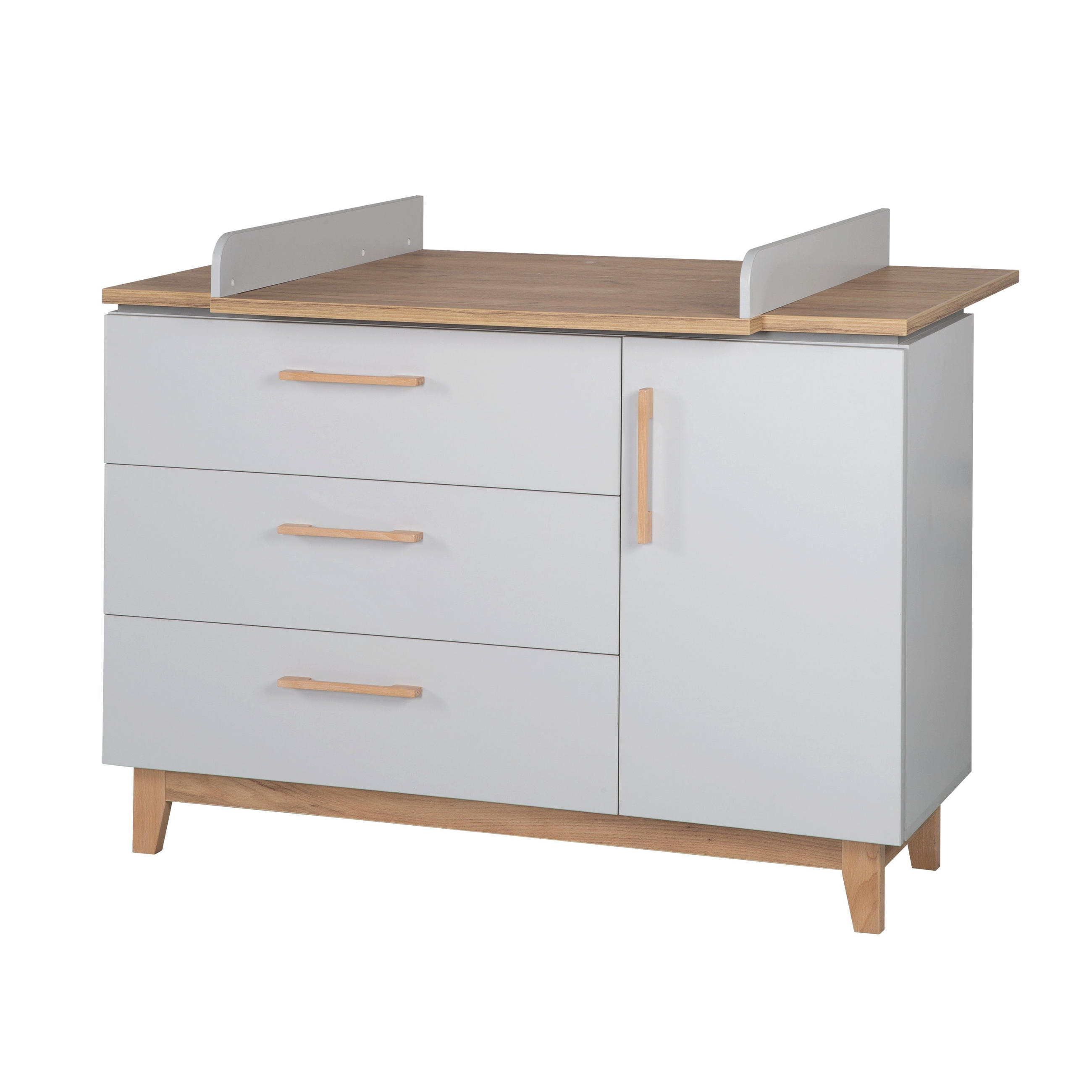 WICKELKOMMODE Caro - Grau, Holzwerkstoff (134.5/104/78cm) - Roba