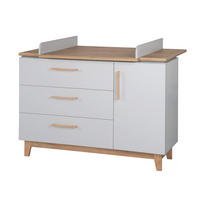 WICKELKOMMODE Caro - Grau, Holzwerkstoff (134.5/104/78cm) - Roba
