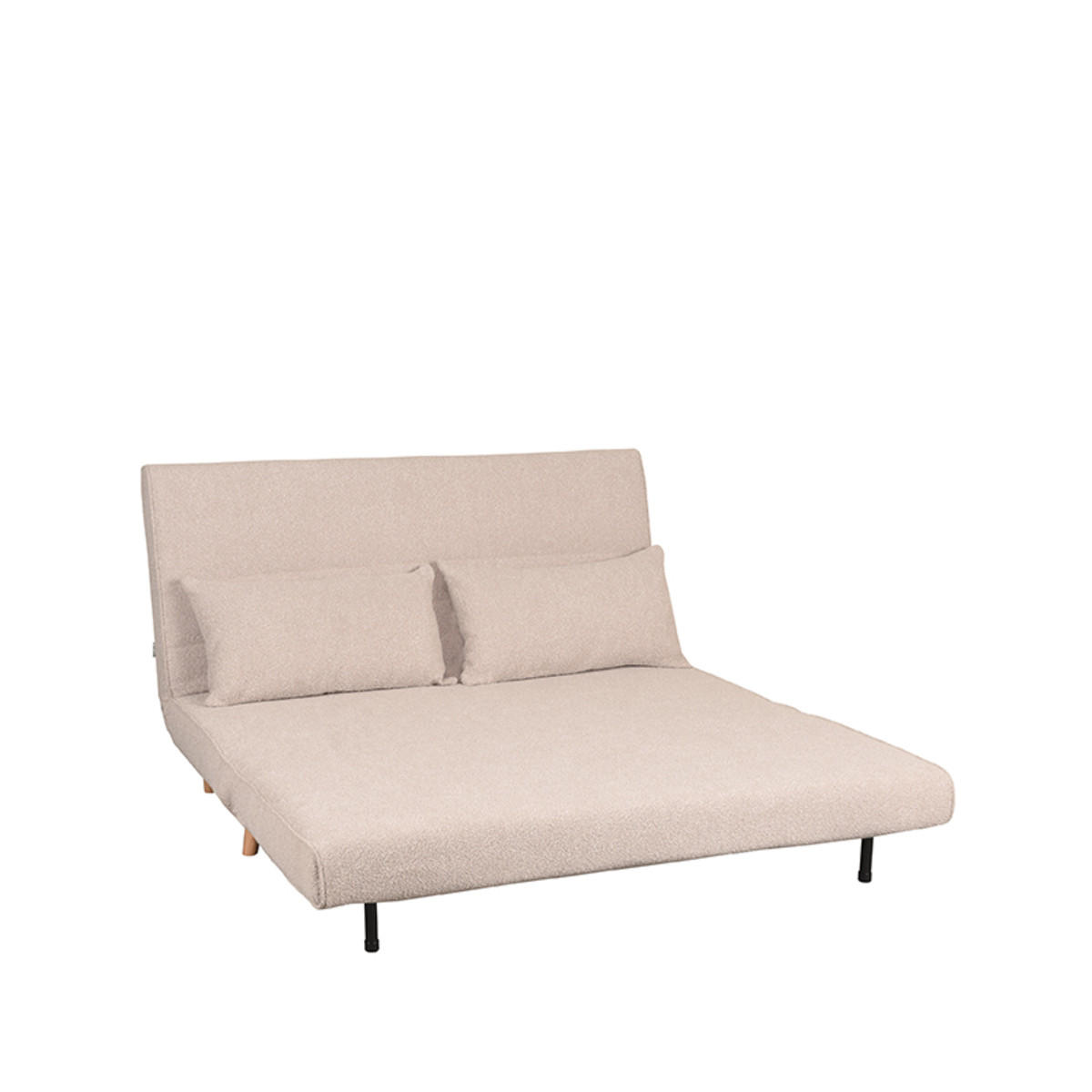 SCHLAFSOFA Doppelbett Beige 90/141/81 cm - Eichefarben/Beige, Textil (141/81/90cm) - LABEL51