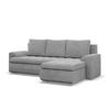 ECKSOFA RECHTS MIT SCHLAFFUNKTION FORESTA, Cord - Grau - Grau, Textil (230/159cm) - Mebligo