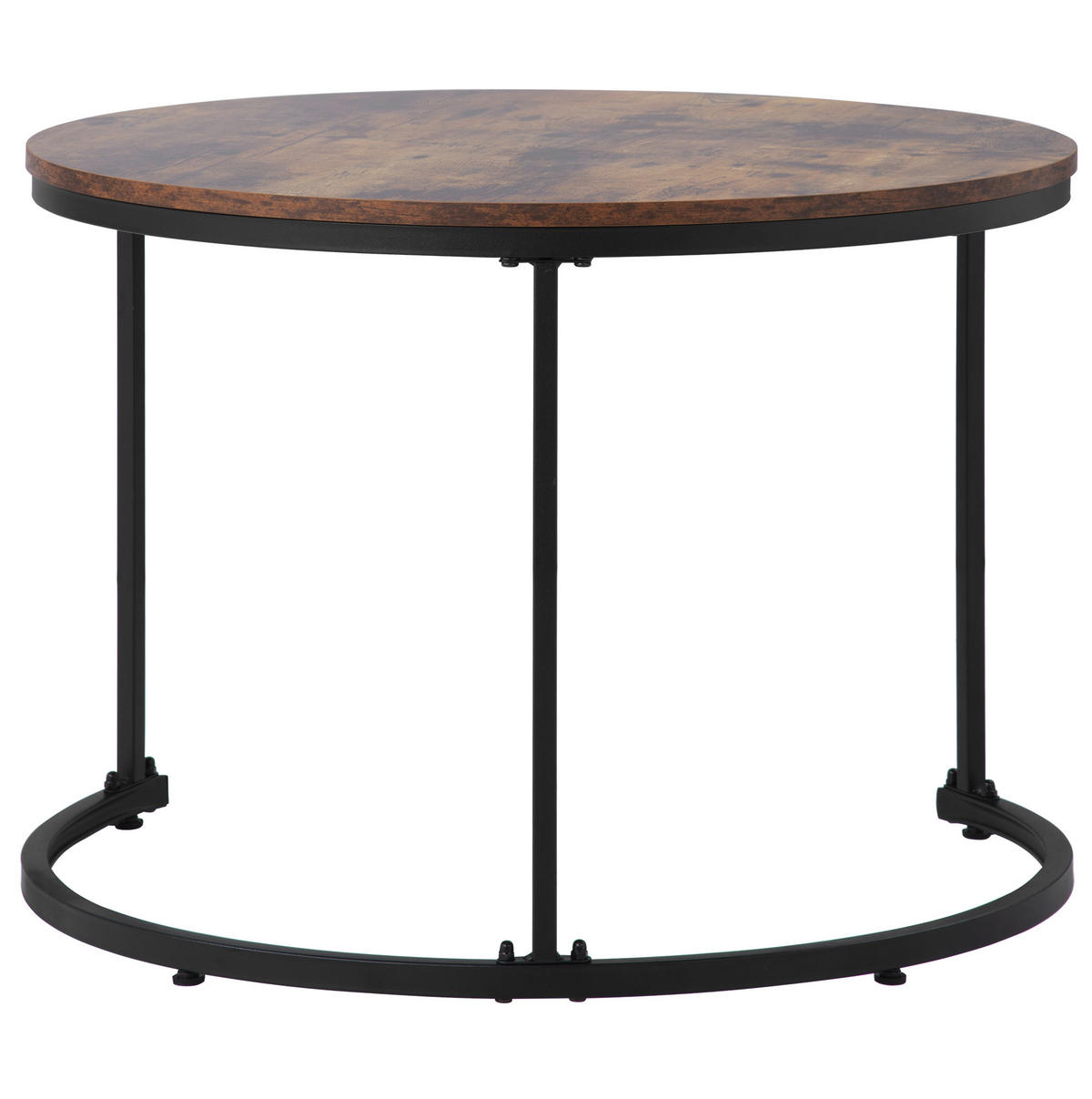 COUCHTISCH-SET 2-teilig, verschachtelbar, MDF Holzoptik mit Metallrahmen, 50/70,5 + 45,5/44 cm,Braun - Braun, Holzwerkstoff (50/50/70.5cm) - Redom