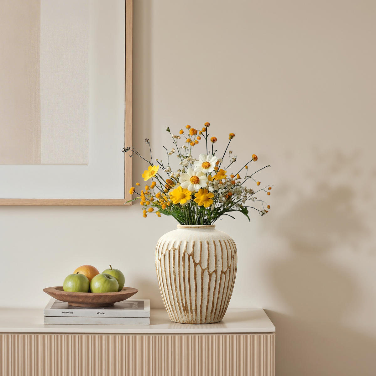 CERAMIC vase vintage look,beige,H 23.5cm - Beige, Keramik (23.5cm) - Hometopia