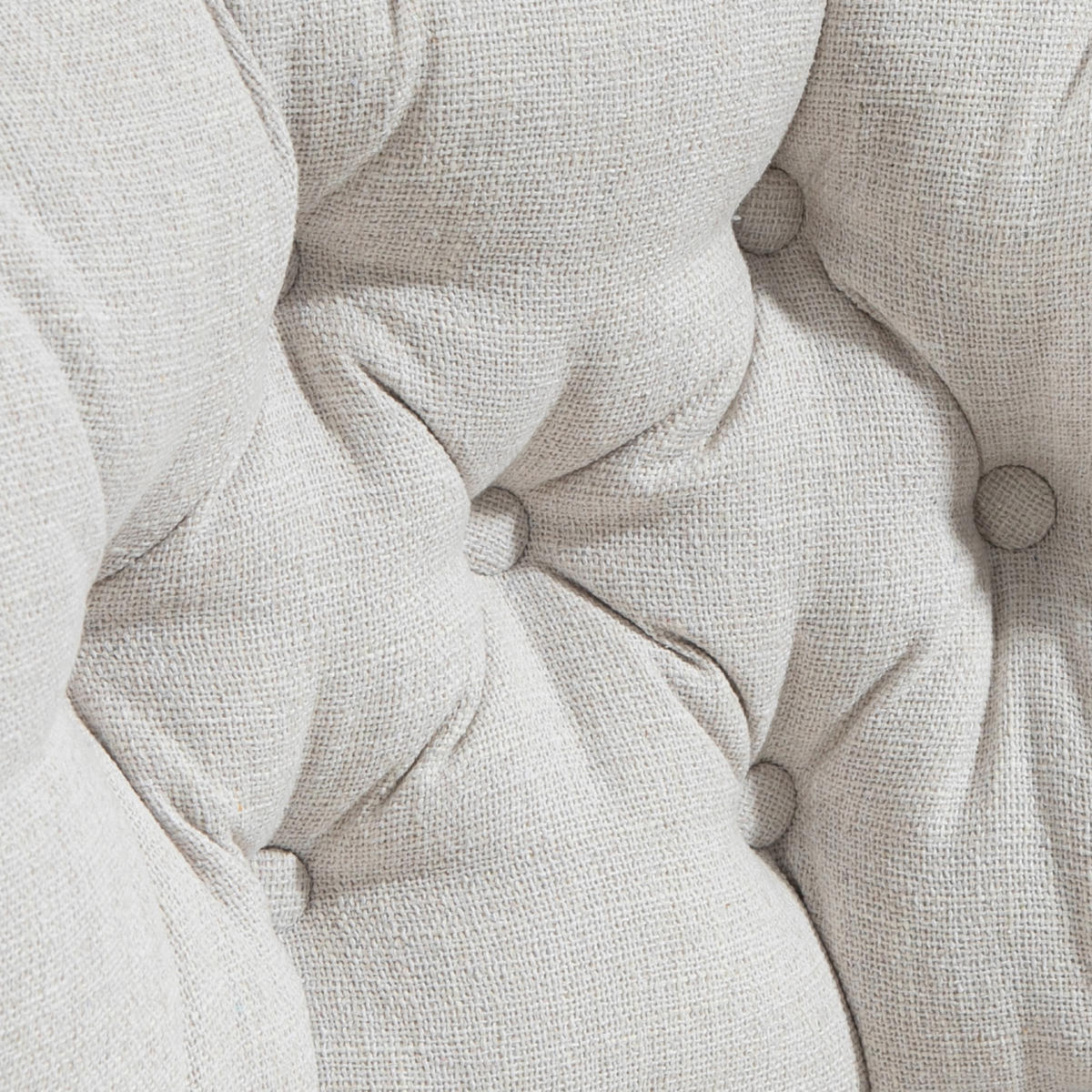 BÜROSTUHL, Gepolsterter Schneidersitz-Stuhl mit Leinenoptik, Cremeweiß - Silberfarben/Creme, Textil/Metall (65/94/65cm) - HOMCOM