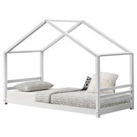 HAUSBETT Vardø - Weiß, Holz (90/200cm) - [en.casa]