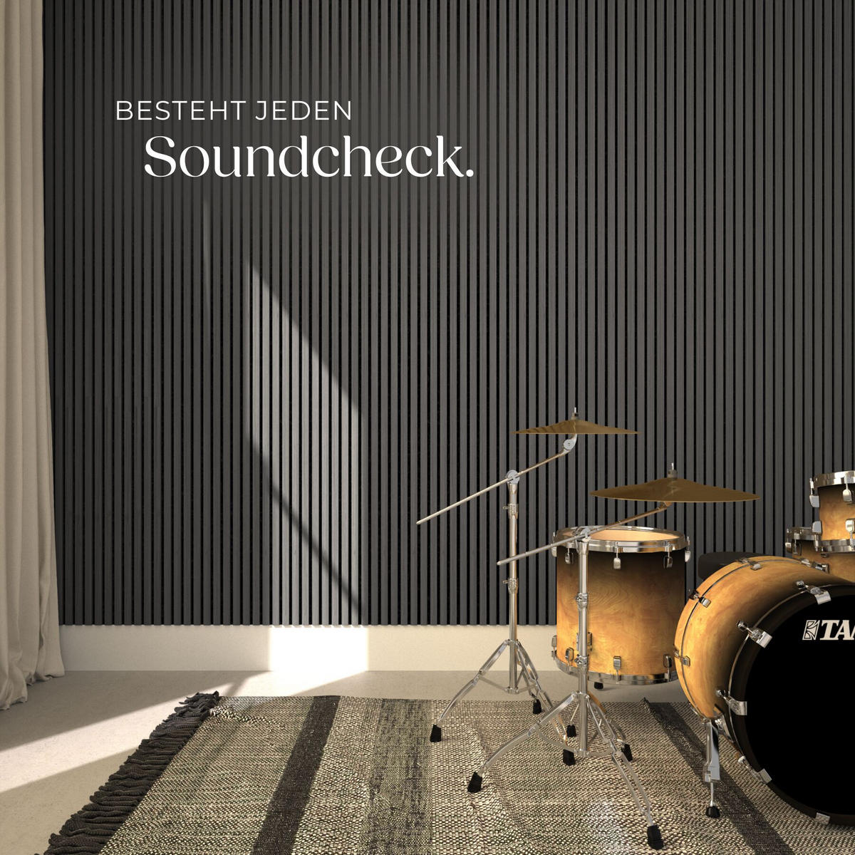 AKUSTIKPANEELE Sonic Wall, je 60 x 120 x 2,1 cm, Größe flexibel anpassbar, Eiche schwarz - Schwarz, Holz (60/2.1/120cm) - tectake