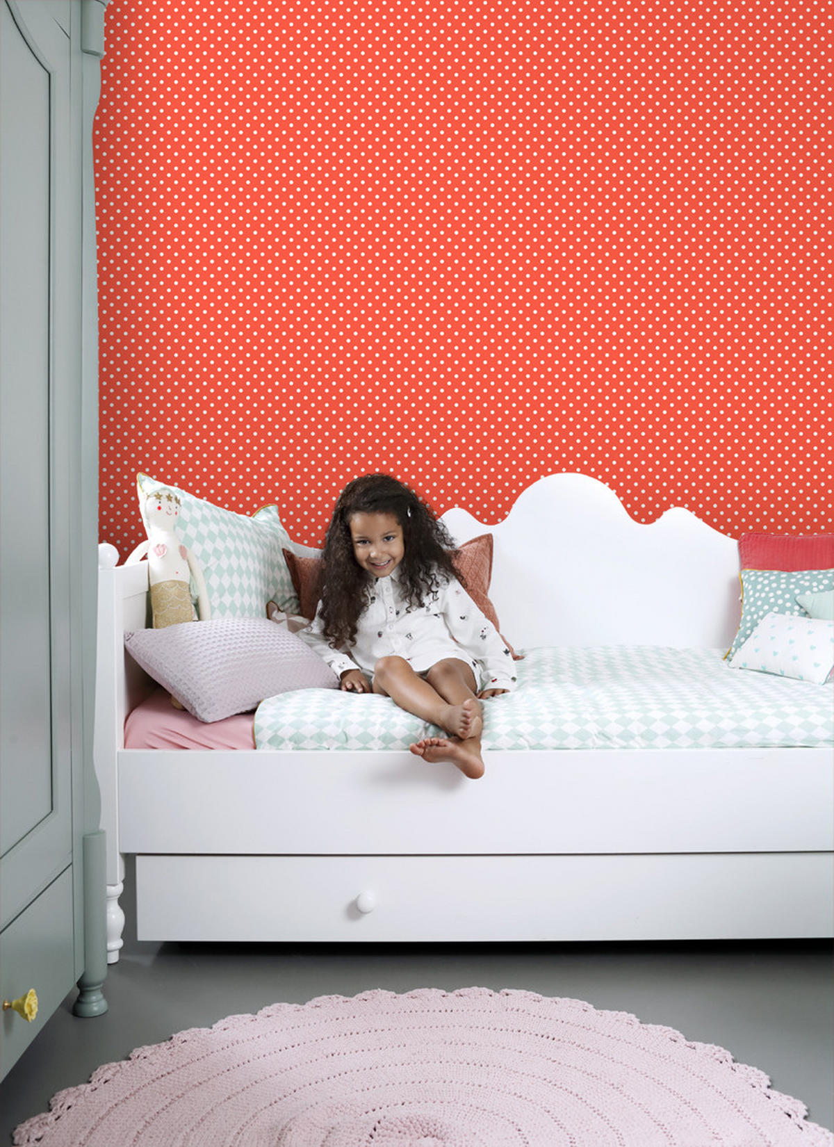 TAPETE Punkte 53 cm x 10.05 m - Rot, Papier (53/0.1cm) - ESTAhome