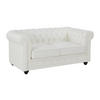 LEDERSOFA 2-Sitzer - Büffelleder - Weiß - CHESTERFIELD - Weiß, Leder (88/72/165cm) - Vente-Unique