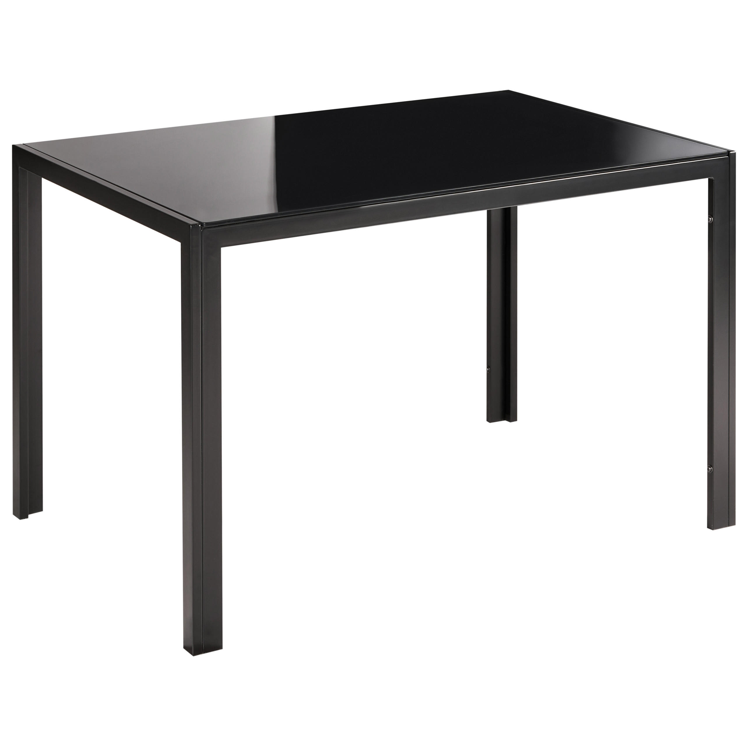 Beliani JÍDELNÍ STŮL Černý 120/80 cm Bezpečnostní sklo Lavos