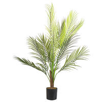 KUNSTPFLANZE im Blumentopf 83 cm Grün/Schwarz Areca Palm - Schwarz/Grün, Kunststoff (83cm) - Beliani