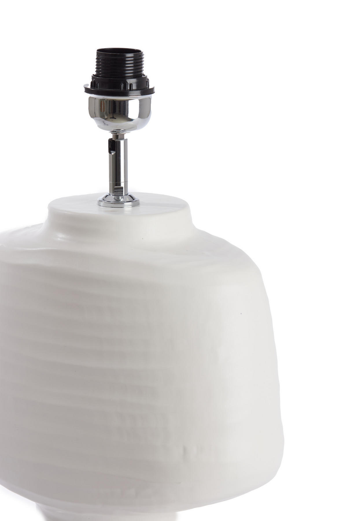 LAMPENFUSS Gandoro Weiß Ø22,5/39 cm - Weiß, Keramik (22.5/14.5/39cm) - Light & Living