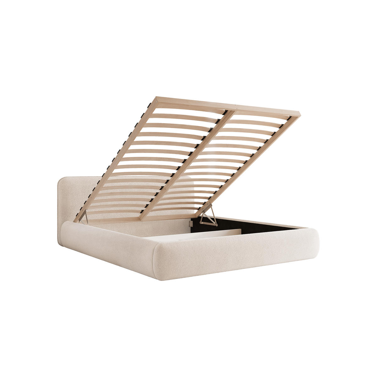 POLSTERBETT Herat 180x200 cm, Weiß - Weiß, Textil (200/180cm) - Fedve