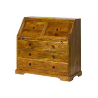 SEKRETÄR Akazie 107x50x100 honig lackiert OXFORD #0515 - Braun, Holz (50/107/100cm) - Massivmoebel24