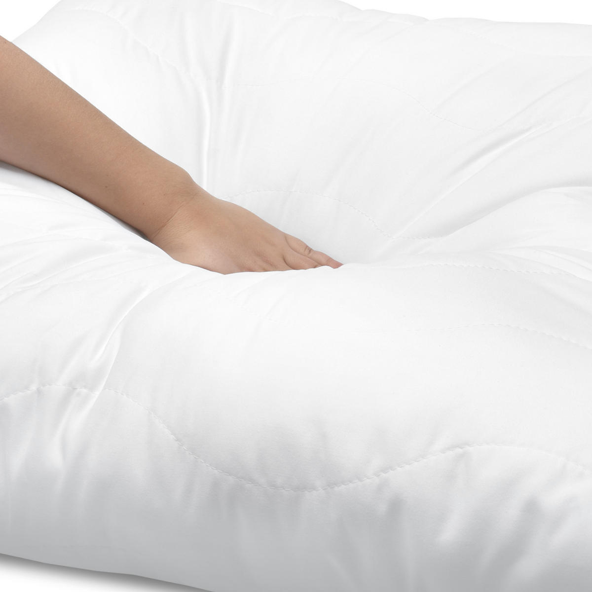 KOPFKISSEN BeauNuit NK 80/80cm - Weiß, Textil (80/80cm) - Beautissu 