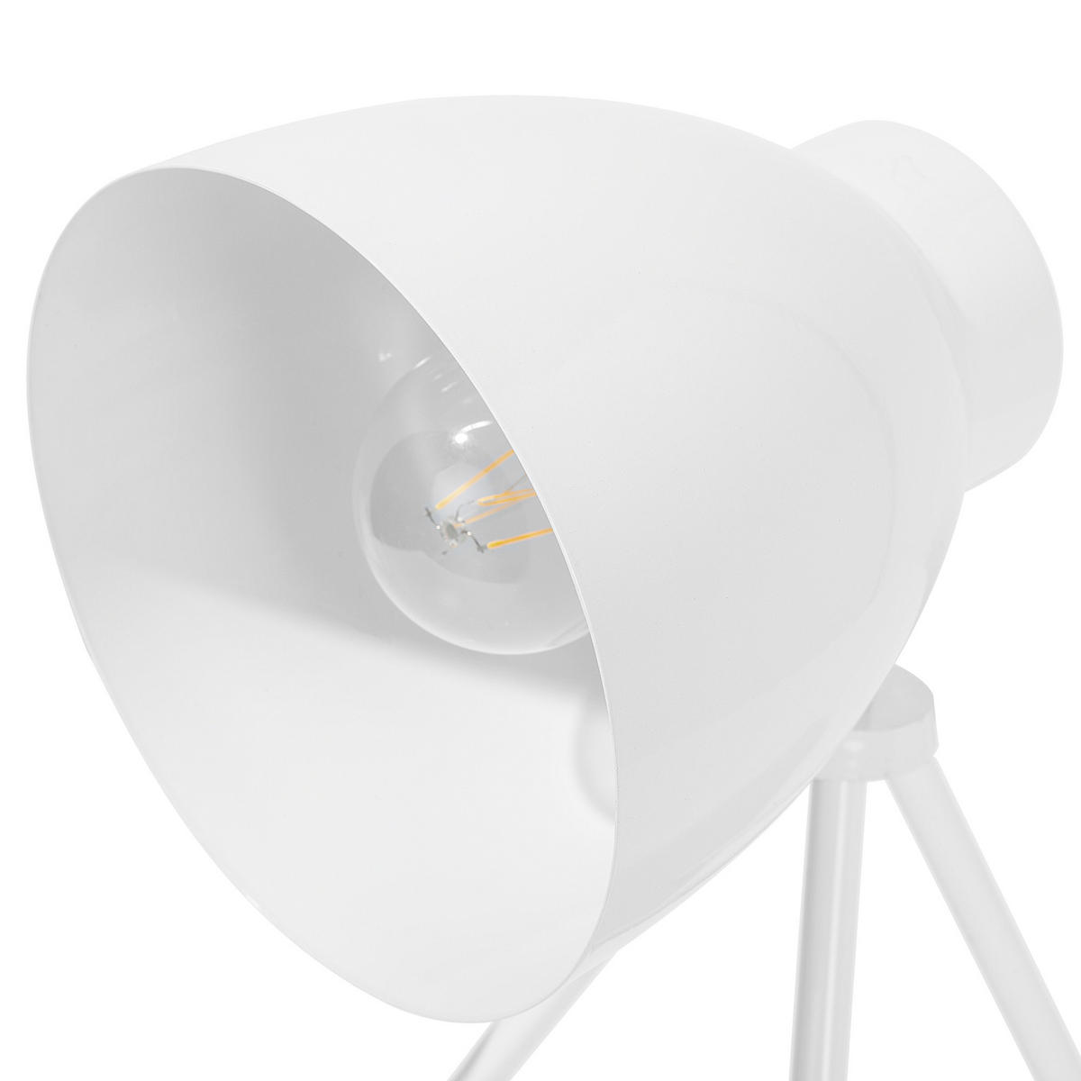SCHREIBTISCHLAMPE Tamega 16/16/43 cm - Weiß, Metall (16/16/43cm) - Beliani