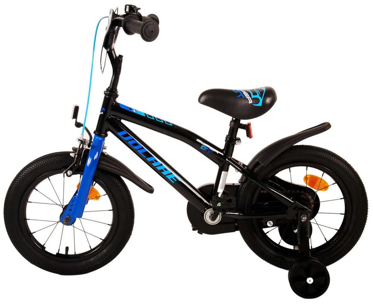 KINDERFAHRRAD Super GT - Jungen - 14 Zoll - Rücktritt + Handbremse - Blau - Blau/Schwarz, Metall (45cm) - TPFSports