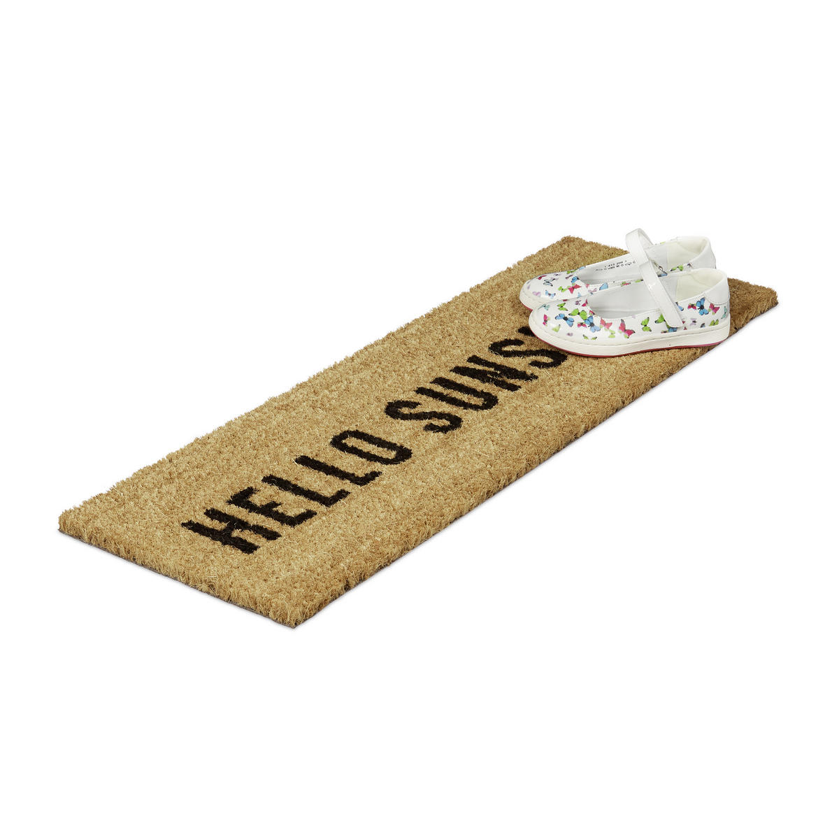 FUSSMATTE - Hellbraun, Kunststoff/Textil (75/25cm) - Relaxdays