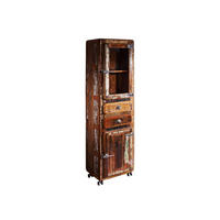 VITRINE Altholz 55x38x190 mehrfarbig lackiert FREEZY #41 - Multicolor, Holz (55/190/38cm) - Massivmoebel24