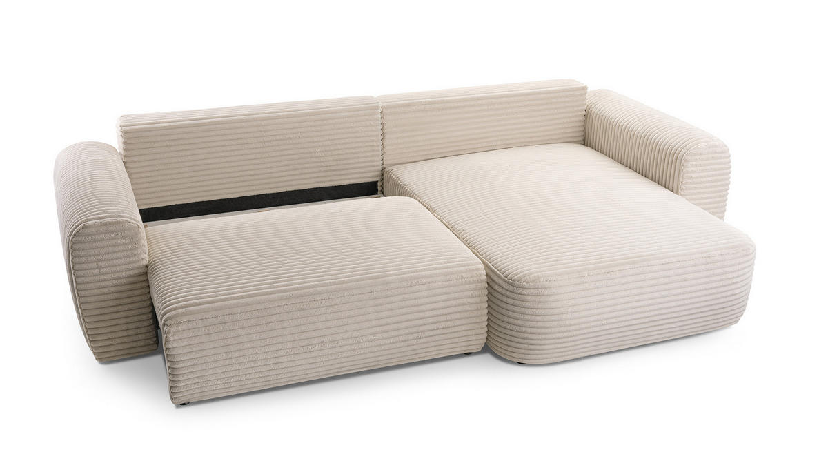 ECKSOFA HAPPO CORD PLUSH Dunkelgrau - Dunkelgrau, Textil (297/169cm) - Luxkor24