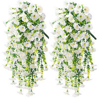 KUNSTBLUME 2 Stück Kunstblumen Veilchen Hängend - Weiß, Kunststoff (75cm) - Kaket