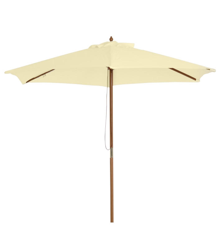 SONNENSCHIRM 250/250/230 cm Creme (Keine Basis) - Creme, Metall (250/250cm) - Oxeza