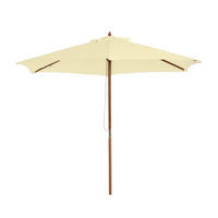 SONNENSCHIRM 250/250/230 cm Creme (Keine Basis) - Creme, Metall (250/250cm) - Oxeza