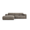 ECKSOFA links Molino aus Chenille-Stoff grau 4 Sitzplätze - Grau, Textil (170/250cm) - Micadoni