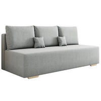 SOFA Hellgrau OLA Mit Schlaffunktion Ohne Armlehnen - Grau, Naturmaterialien (195/88/85cm) - Sepro Meble