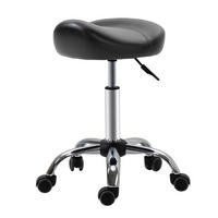 HÖJDJUSTERBAR rullpall, konstläder, hjul, svart - Svart, Metall (48/69/48cm) - SHOPENTRA