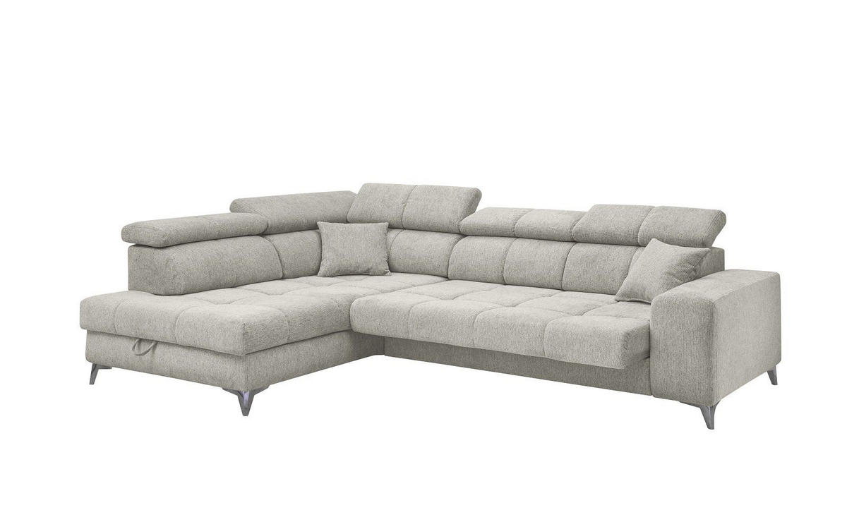 ECKSOFA mit elektrischer Wallaway-Funktion und vielseitigen Anpassungsmöglichkeiten - Beige, Textil (282/198cm) - ed exciting design