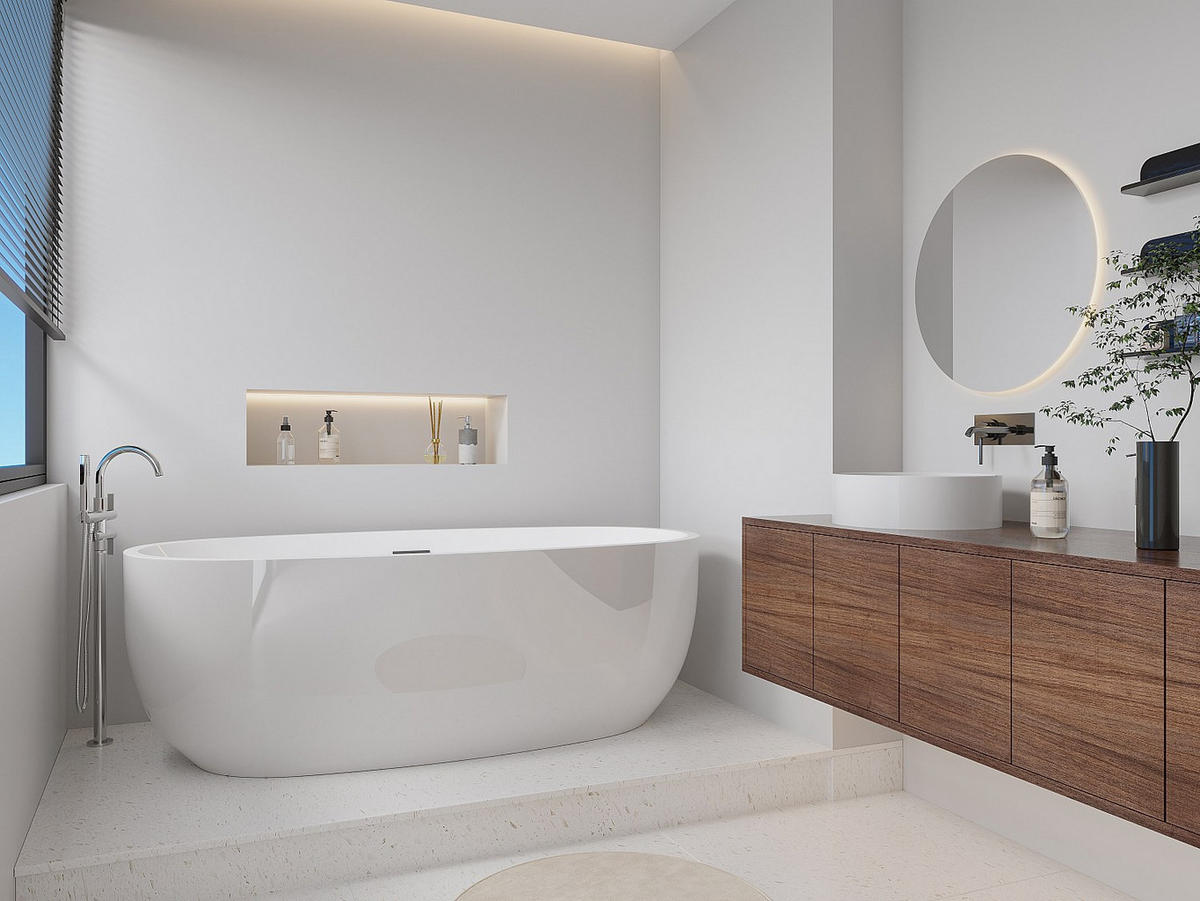 FREISTEHENDE Badewanne - 1 Person - Acryl - Weiß - Weiß, Kunststoff (170/58/80cm) - Vente-Unique