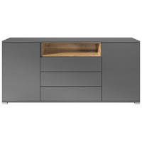 SIDEBOARD Skadu Eiche Natur - Eichefarben, Holzwerkstoff (166.5/75.5/35cm) - Vladon