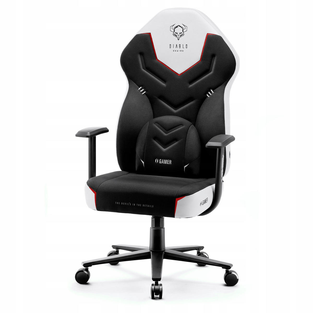 GAMINGSTUHL X-GAMER - Schwarz/Weiß, Metall (68/118/56cm) - Diablo Chairs